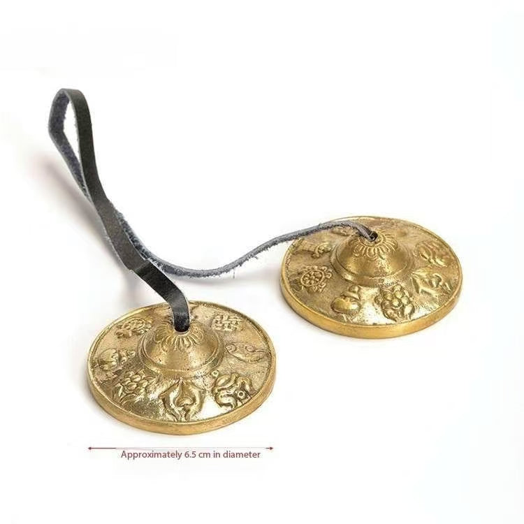 Handcrafted Tibetan Tingsha Cymbals - Nepalese Brass Meditation Chimes for Sound Healing & Spiritual Cleansing