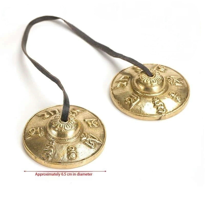 Handcrafted Tibetan Tingsha Cymbals - Nepalese Brass Meditation Chimes for Sound Healing & Spiritual Cleansing